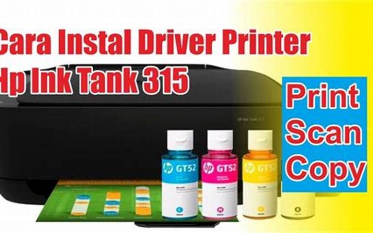 Solusi Instal Printer HP Ink Tank 315 dengan Mudah