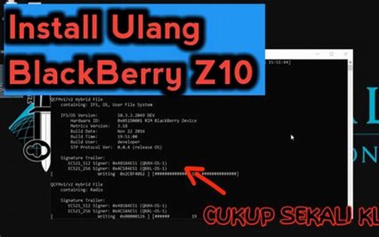 cara instal ulang bb z10