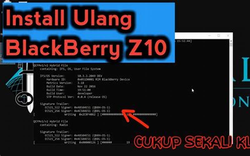 Cara Instal Ulang Bb Z10