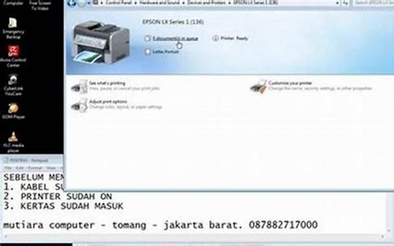 Cara Install Printer Epson Lx 300 Di Windows 10