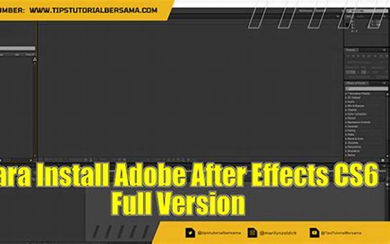 Cara Instal Adobe After Effect Cs6