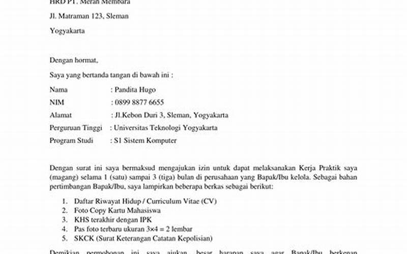 Cara Membuat Surat Lamaran Kerja Di Konter Hp