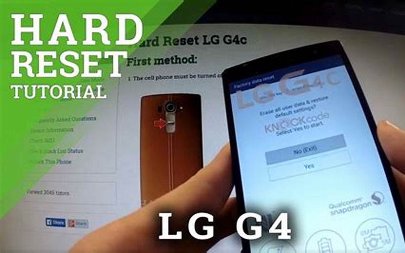 Cara Reset Hp Lg G4