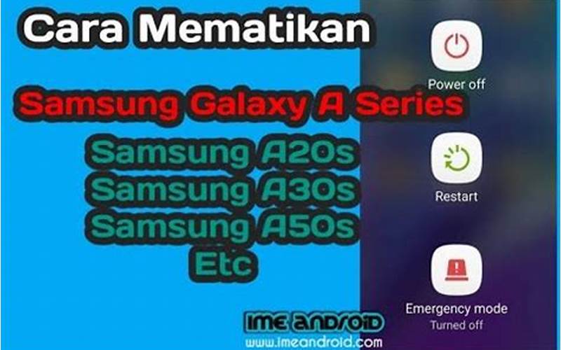 Cara Mematikan Hp Samsung A50S Dengan Mudah