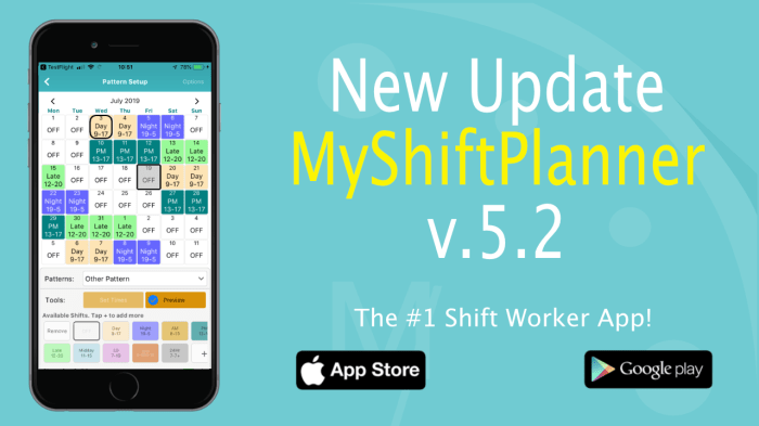 Shift planner app